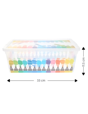 Caja con tapa Zonana Artist rectangular con 2 piezas