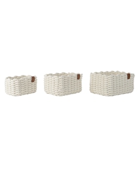 Set cesto multiusos Haus de cuerda algodón