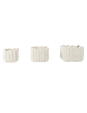 Set cesto multiusos Haus de cuerda algodón