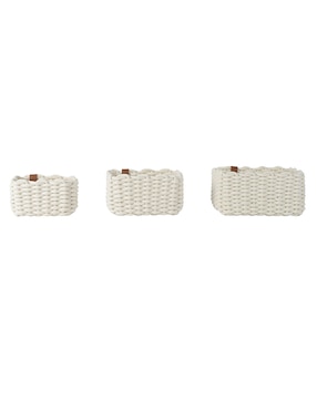 Set cesto multiusos Haus de cuerda algodón