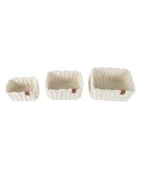 Set cesto multiusos Haus de cuerda algodón