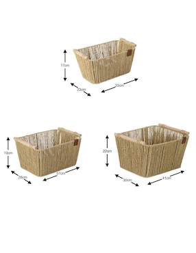Set cesto de almacenamiento Haus de papel