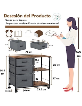 Estante de madera Gomyhome REMIEL