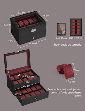 Caja reloj Songmics Home Bridie 1 pieza