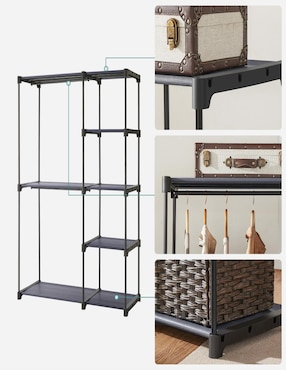 Armario portátila armable Songmics Home Deky MRYG024G02 de acero
