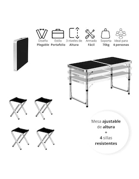 Mesa con silla Donut de plástico