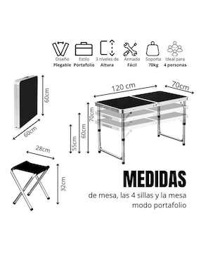Mesa con silla Donut de plástico
