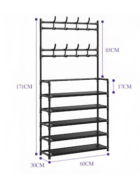 Rack de 5 compartimentos y 5 estantes Xtellar