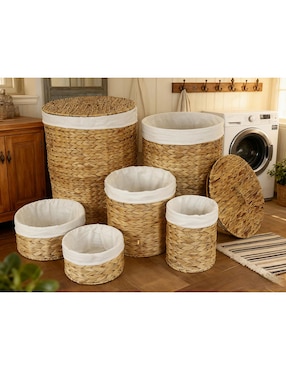 Set cesto para ropa Haus de jacinto de agua
