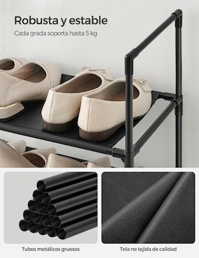 Zapatera armable mueble Songmics Home para 20 pares de zapatos
