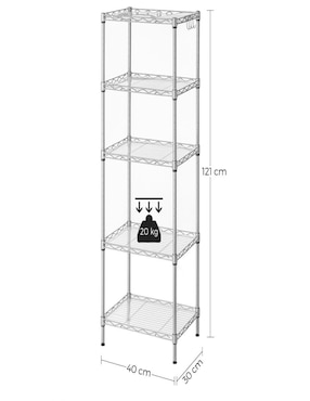 Estante de plástico Songmics Home Dalten MLGR115e01