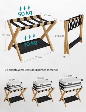Porta maleta Songmics Home plegable