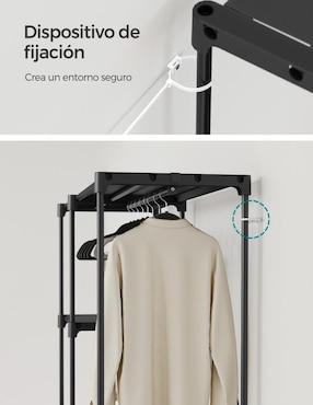 Armario portátil armable Songmics Home Deky MRYG026B02 de plástico