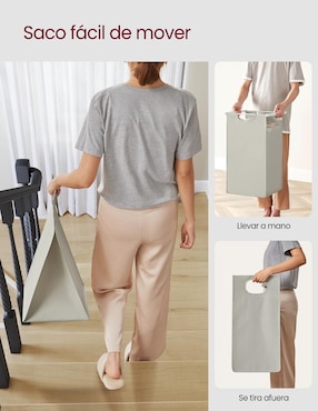 Cesto para ropa Songmics Home Brenta de acero inoxidable