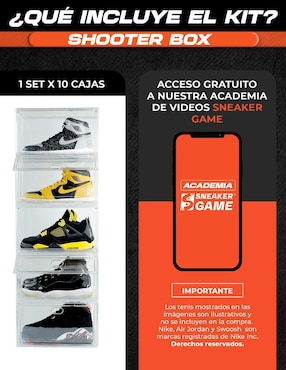 Zapatera armable caja almacenadora Sneaker Game Shooter Box para 10 pares de zapatos