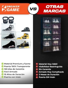 Zapatera armable Sneaker Game Shooter Box para 20 pares de zapatos adulto