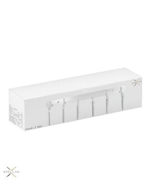 Perchero de pared Xtellar de acero inoxidable 6 ganchos