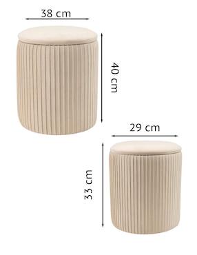 Set taburete Haus de terciopelo