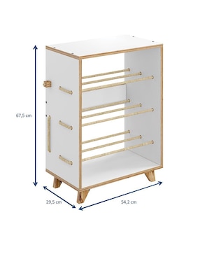 Zapatera mueble armable Hamik Cordel para 6 pares de zapatos adulto
