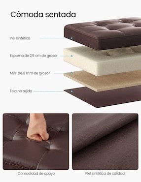 Taburete Mazie Songmics Home de MDF
