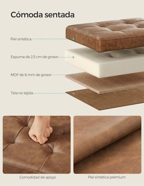 Taburete Mazie Songmics Home de MDF