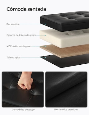 Taburete Mazie Songmics Home de MDF