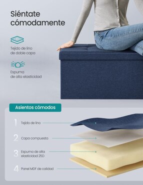 Taburete Mazie Songmics Home de mdf