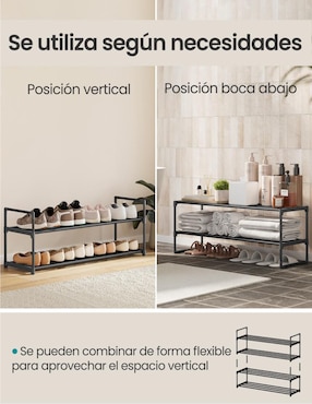Zapatera  armable tubular Songmics Home Deky para 10 pares de zapatos