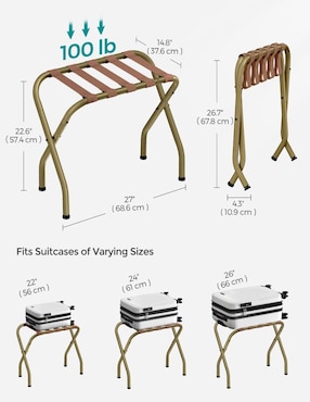 Porta maleta Songmics Home plegable