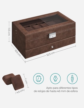 Caja reloj Songmics Home Bridie rectangular con 1 pieza