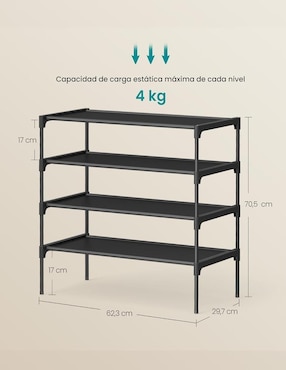 Zapatera armable mueble Songmics Home Rylan para 15 pares de zapatos adulto