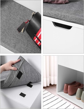 Zapatera armable Mueble Songmics Home Custos para  4 pares de zapatos adulto