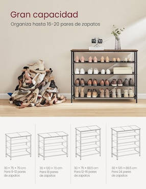 Zapatera armable Songmics Home Bont para 20 pares de zapatos adulto