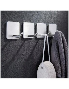 Perchero de pared Lab.g de acero inoxidable 6 ganchos