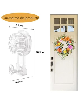 Perchero de pared Lab.G de ABS 5 ganchos