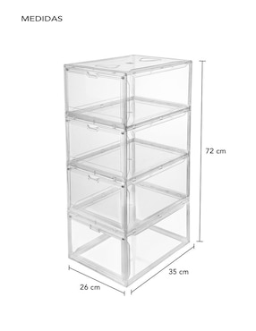 Zapatera armable caja almacenadora AG Box para 4 pares de zapatos adulto