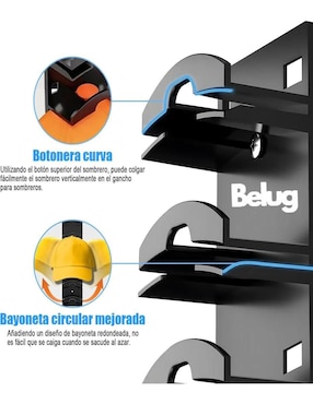 Gancho Belug de plástico 12 piezas