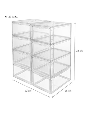 Zapatera armable caja almacenadora Ag Box para 8 pares de zapatos adulto