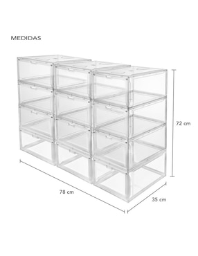 Zapatera armable caja almacenadora Ag Box para 12 pares de zapatos adulto