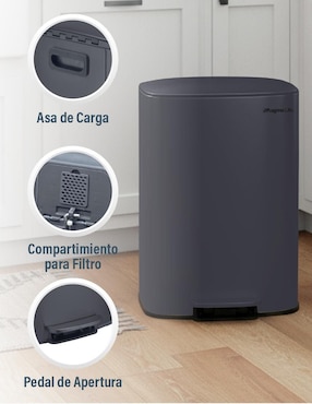 Bote de basura Magma Life de acero inoxidable