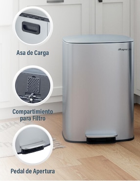 Bote de basura Magma Life de acero inoxidable