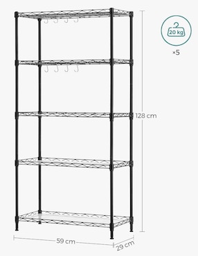 Estante de acero Songmics Home Dalten MLGR065B01