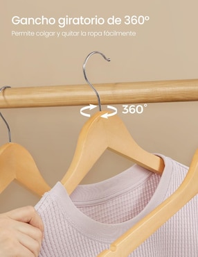 Set gancho Songmics Home Cason de madera 20 piezas