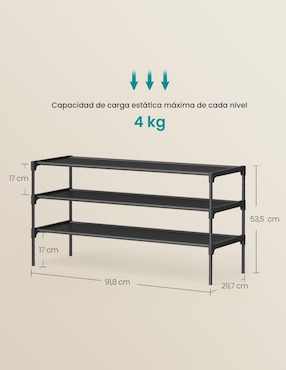 Zapatera armable Songmics Home Rylan para 12 pares de zapatos adulto