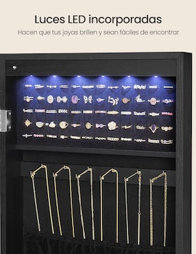 Joyero Songmics Home Berit con espejo y cerradura