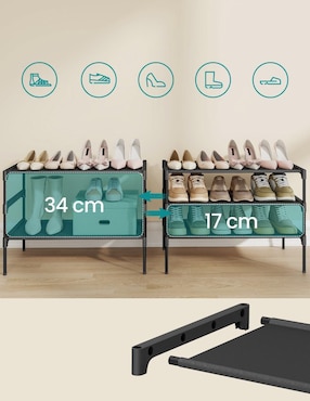Zapatera armable Songmics Home Rylan para 9 pares de zapatos adulto
