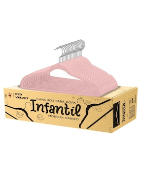 Set gancho Red Velvet de terciopelo 50 piezas