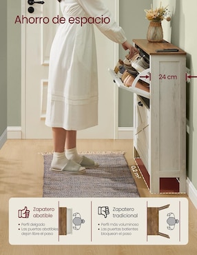 Zapatera armable Songmics Home Liry para 12 pares de zapatos