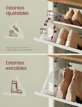 Zapatera armable Songmics Home Liry para 12 pares de zapatos