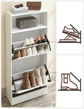 Zapatera armable mueble Songmics Home Kealan para 4 pares de zapatos